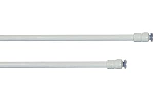 BANDEX Klemmstange Gardinenstange Scheibengardinenstange Weiß , Größe:66 cm 80-100