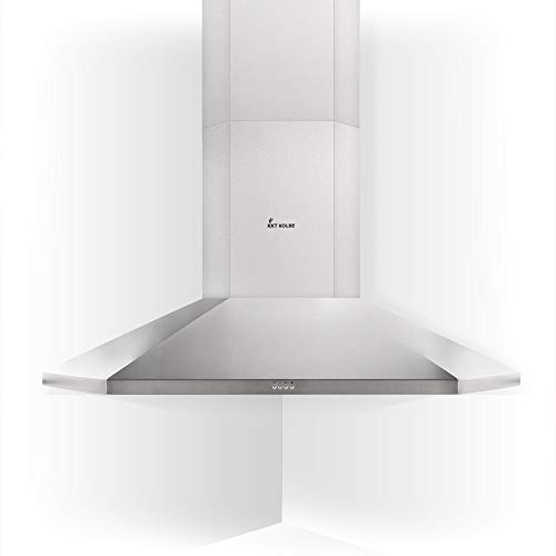 Hotte aspirante murale (90cm, acier inoxydable, extra silencieux, 671m³/h, 3 niveaux, éclairage LED, EEK A) ANGOLO1004ED - KKT KOLBE