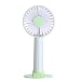 Produktbild TENGGO Mini Tragbare Handheld Fan USB Rechargebale Desktop Fan Mit Handy Stift Halter Make-Up Spiegel-Grün