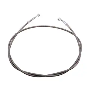 Phenovo Motorcycle Motorbike 180cm Brake Clutch Oil Hose Pipe Line Stainless Steel Braided - Silver