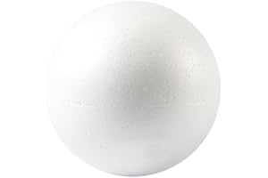 Floralcraft® 15 cm Polystyrene Solid Sphere – Lightweight Foam Ball for Floristry, Crafts & Model Making
