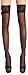 Produktbild krautwear Damen Halterlose Schwarze Sheer Strümpfe Mit Roter Schleife