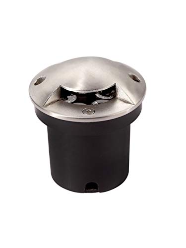 Preisvergleich Produktbild LED BodeneinbaustrahlerDraussen Wasserdicht Eingebettet LED Rasen Scheinwerfer Rostfreier Stahl 5W Bunt Garten Landschaftslichter (Farbe : Gelbes Licht-B)