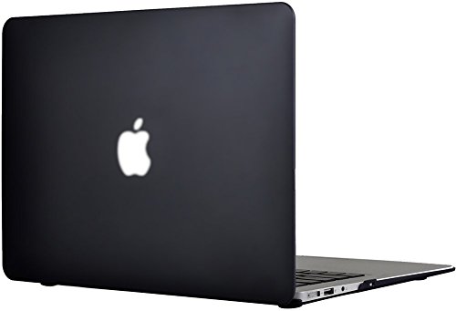 YGJ® Matte Silky-Smooth Satins Touch Hard Shell Case Cover for Apple Macbook (MacBook Air 13.3", Black)