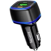 HEARTZ CR01 ARA&Ccedil; ŞARJ ADAPT&Ouml;R&Uuml; DUAL PORT PD ARA&Ccedil; ŞARJI YENİ NESİL PD + STANDART USB LEDLİ A KALİTE ARA&Ccedil; ŞARJ BAŞLIK FAST (SİY
