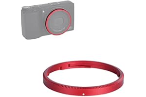 JJC Metall Objektivring für Ricoh GR IIIx GR3x GR IIIx HDF Kamera, Ersatz für Ricoh GN-2 Ringkappe (Rot)