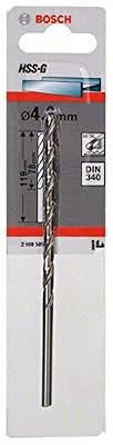 Bosch 2608595680 Foret à métaux rectifié HSS-G DIN 340 Ø 4,2 mm Longueur 119 mm