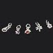 ROSENICE 24pcs 3D Nail Art Decoration Rhinestone Charm Dangle