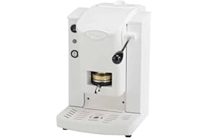 FABER COFFEE MACHINES | Modèle de fente Plast | Machine à café à dosettes ese 44mm | Blanc plastique blanc | Pressacialda en laiton