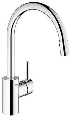 GROHE Robinet de Cuisine Concetto Douchette Escamotable Haute Plage de Rotation à 360° Starlight 32663001 (Import Allemagne)