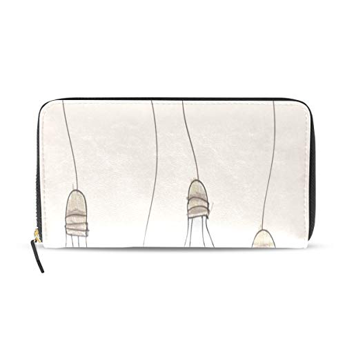 Preisvergleich Produktbild Glühbirne Idee Kreatives Denken Lange Passport Clutch Geldbörsen Reißverschluss Geldbörse Tasche Handtasche Geld Organizer Tasche Kreditkarteninhaber Für Dame Frauen Mädchen Männer Reise Geschenk