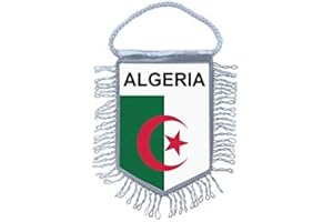 Akachafactory Fanion Mini Drapeau Pays Voiture Decoration Algerie algerien