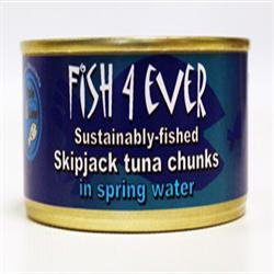 Fish 4 Ever Skipjack Tuna Chunks in Spring Water, 160g