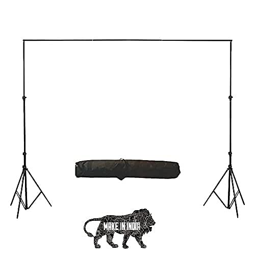 (Refurbished) HIFFIN Backdrop Stand, 9x10ft Photo Video Studio Muslin Background Stand Backdrop Support System Kit with Mini Ball Head, Photography Studio (Background 01)