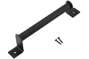 Smandy Black Heavy Duty Barn Door Handle Pull Set Carbon Steel Barn Door Hardware with Screws for Sliding Barn Door Closet Wooden Gate