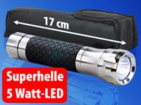 Lunartec LED-Taschenlampe TL-524 ultrahell mit Aluminiumgehäuse, 5 W - 6