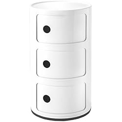 Kartell 4967/03 COMPONIBILE Table de chevet, blanc