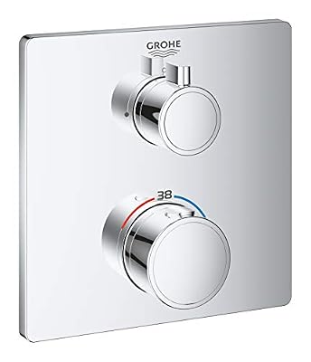 GROHE 24078000 Façade/Mitigeur Thermostatique 1 Sortie, Chromé, Grohtherm (Import Allemagne)