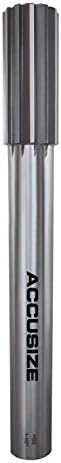 Accusize - 1-1/2" 12 Flute HSS Chucking Reamer Straight Shank Straight Flute, #5015-0340