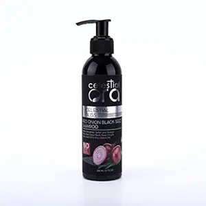 Celestial Ora Red Onion Black Seed Shampoo | For Hair Growth & Hair Fall Control | Anti Dandruff Shampoo With Red Onion Seed Oil Extract, Black Seed Oil- Pack of 200 ml