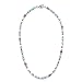 Produktbild JEWELS BY LEONARDO Damen-Kette ohne Anhänger Modena Darlin's Edelstahl Hematit Glas blau silber klar violett 45 cm Clipverschluss 016525