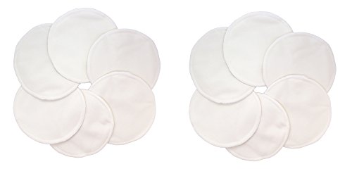 Protector Para Lactancia Lavables De Bambú - Paquete de 12 - Naturales