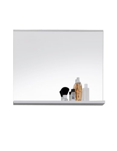 Trendteam MZ40101 Badspiegel Wandspiegel mit Ablage weiss Dekor, Glas BxHxT 60x50x10 cm - 2