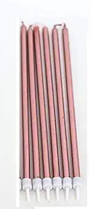 Party-Anthem Tall Metallic Candles - Perfect Party Supplies Birthday Candles (Rose Gold, Pack of 6)