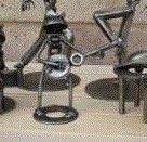 Robot Guitar Player - Smash Robot - Figure Handmade from Scrap Metal and Car Parts