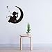 Produktbild Sgbfz New Moon Stars Kleines Mädchen Für Kinderzimmer Kunst Hintergrund Wandaufkleber Steuern Dekor Wohnzimmer Wandtattoo Geschnitzte Vinyl57X57Cm