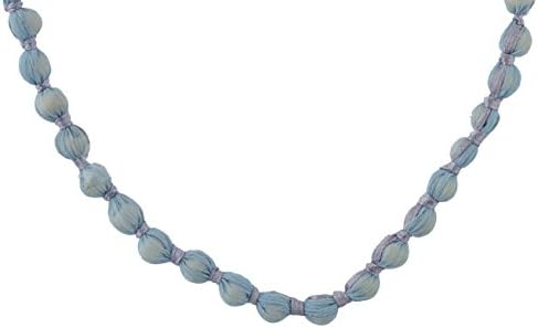 Bijoux 1940Blue & Amethyst Wooden & Fabric Strand Necklace for Girls (NK6307I)