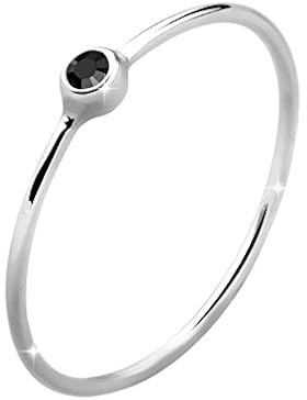 Elli Damen Solitärring 925 Sterling Silber Swarovski Kristall