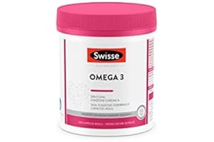 SWISSE - Integratore Omega 3 IFOS 5 Stelle, 200 Capsule Molli, Integratori con 1500mg Olio di Pesce e Vitamina E, 233mg EPA 135mg DHA per Dose, Supporta la Funzione Cerebrale e Cardiaca, Made in Italy