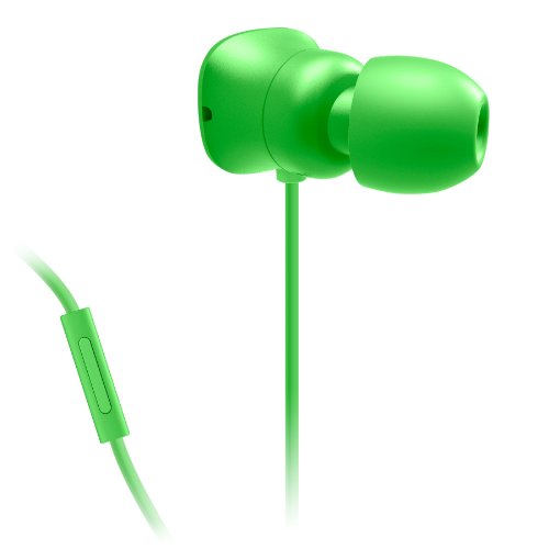 BelkinPureAV 002 Noise Isolating in Ear Headphones with Microphone Remote for Tablets and Smartphones (Works with iPhone) - Green