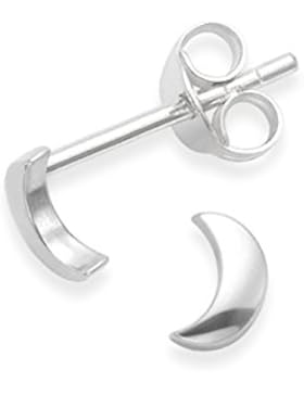Ohrstecker in Mond-Form, Sterling-Silber, 2 x 5 mm, 5140 Inklusive Geschenkbox.