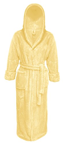 Preisvergleich Produktbild DKaren-Nachtwäsche Damen Bademantel DIANA 115cm lang (Gelb) (M)