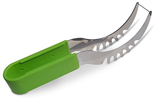 KITCHEN SAMOURAI Wassermelonen Schneider Wie aus dem TV schneidet einfach verzehrgroße Stücke aus Melonen, hochwertiges Design, nehmen Sie mehr gesunde Früchte in Ihren Ernährungsplan auf