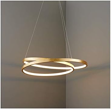 Endon 72479 Scribble Two Light LED Ceiling Pendant Light In Gold Leaf And Frosted Acrylic