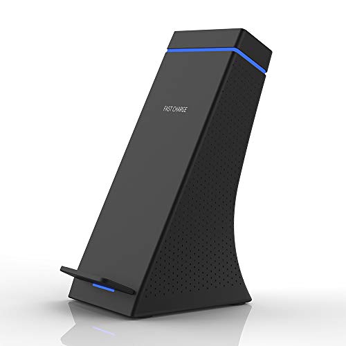 Preisvergleich Produktbild ALWAYZZ Bluetooth-Lautsprecher mit schnellem kabellosem Ladegerät Telefon Docking-Ständer Freisprech-Lautsprecher für alle Qi-fähigen Geräte für das iPhone Xiaomi Huawei