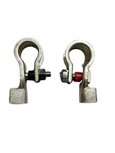 PBROS 2 Pieces Brass ELCT Part Terminal Sumo Plate Type Battery Terminal for Diesel Car Battery