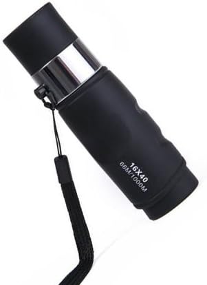 W telescope 16X40 High Power Monocular Binoculars Handheld Fine-Tuning Mini Portable Telescope,Black