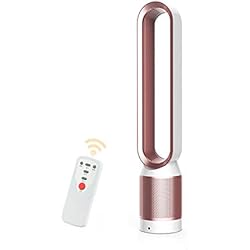 Xb Ventilateur de Refroidissement électrique sans contrôle de Flux d'air de contrôle de Tour de Ventilateur sans Lame pour la Maison et Le Bureau,Pink
