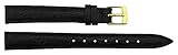 TELLUS Schwarz Kalbsleder Uhrenarmband, Dornschließe, 12mm Uhrenarmband _ B12007