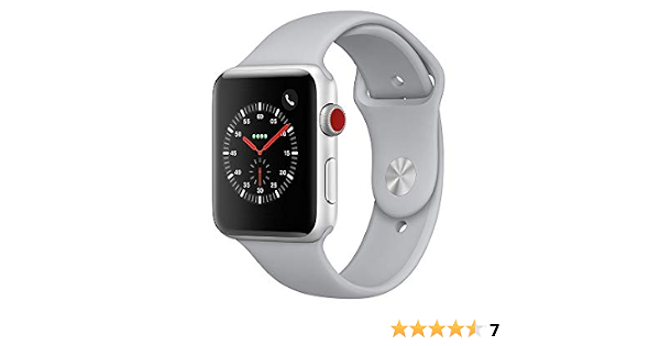 Apple Watch Series 3, 42 mm, GPS + Cellular, Aluminium Gehäuse, Silber mit  Sport-Armband, Nebel, 2017: Amazon.de: Uhren