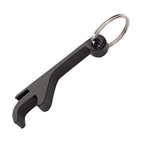 niceeshop(TM) Aluminiumlegierung mit Schlüsselring Flaschenöffner(Schwarz) - 2