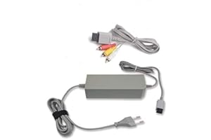 WICAREYO - Adaptador de corriente con cable AV compatible para Wii