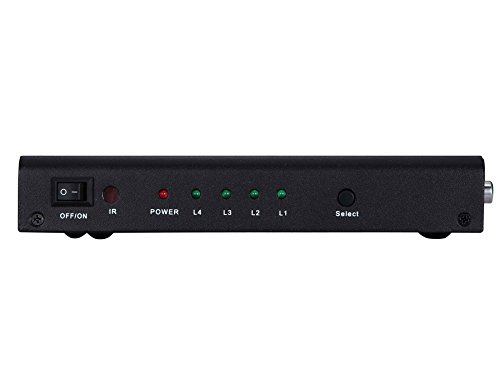 ekobuy® 4 Port HDMI Switch mit Fernbedienung und optische Toslink, Switcher 4 Port, vergoldete Stecker, 3D 4 K Unterstützung, 5.1 Audio Unterstützung HDMI V1.4b für HDTV, PS3, PS4, Xbox One, 360, Bluray Player, DVD-Player etc. (4Port Powered) - 6