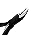 Viba Professional Stainless Steel Toenail Nippers for Thick/Ingrown Nails. Suitable for Podiatrists. Ultra-Thin, Curved Cutting Jaw with Safety Cap. Wavy Handle, Wire Spring with Roller (Matte Black)