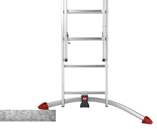 Hailo 9309-501 Profilot Alu-Kombileiter 3-teilig, Lot-System 2x 9 und 1 x 8 Sprossen - 3