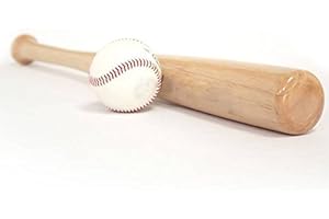 GRSPORTS Kit Mazza da Baseball in Legno + Palla Baseball